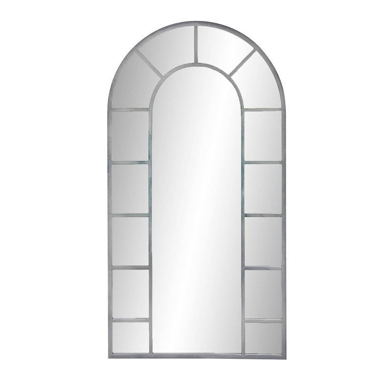 Metal Window Inspired Wall Mirror with Arched Top - Olivia & May, 1 of 6