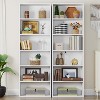 AOXUN Bookcase Set of 2,Floor Standing 6 Tiers Tall Bookcase and Bookshelf, Display Storage Rack, Suitable for Home Offices, Living Rooms, White - 4 of 4