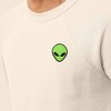 Dalix Alien Embroidered Fleece Crewneck Long Sleeve Sweatshirt Mens - 4 of 4