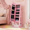 Tangkula Kids Jewelry Cabinet w/ Full-Length Mirror Foldable Drawer Anti-toppling System - 2 of 4