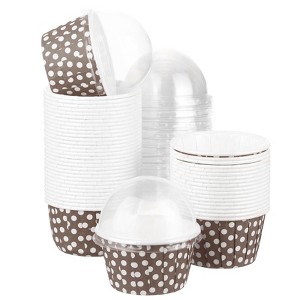 Unique Bargains Thick Foil Paper Oil-proof Soft Reliable Baking Cups 50 Pcs - 1 of 4