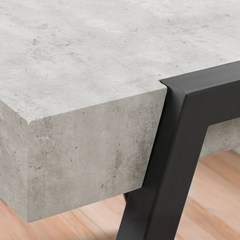 City Life Coffee Table Concrete Gray/Black - South Shore, 6 of 9