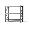 47.3 Inch H 3-Layer Metal Shelf Adjustable Partition Storage Unit for Supermarket Kitchen Garage Storage Rack - 4 of 4