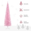 7' Artificial Pencil Christmas Tree, Slim Xmas Tree with 499 Realistic Branch Tips and Plastic Stand - 4 of 4