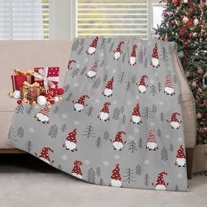 Lomsoe Christmas Throw Blanket Candy Cane Flannel Throw Blanket Super Soft Warm Bed Blanket Christmas Holiday Decor. - 1 of 4