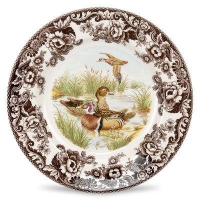 Spode Woodland 8” Dinner Plate, Perfect For Thanksgiving And Other Special Occasions, Made In England, Bird Motifs