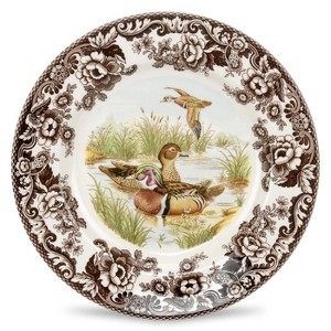 Spode Woodland 8” Dinner Plate, Perfect For Thanksgiving And Other Special Occasions, Made In England, Bird Motifs - 1 of 4
