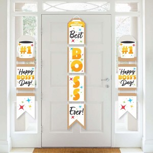 Big Dot of Happiness Happy Boss's Day - Hanging Vertical Paper Door Banners - Best Boss Ever Wall Decoration Kit - Indoor Door Decor - 1 of 4