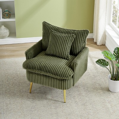 NicBex 1pc Accent Chair Coarse Corduroy Fabric Sofa Lounge Chair Reading Chair Comfy Chair Arm Chair Furniture for Living Room