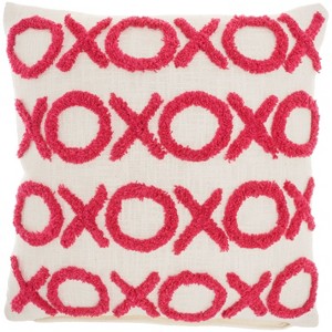 18"x18" Life Styles Tufted 'XOXO' Square Throw Pillow - Mina Victory - 1 of 4