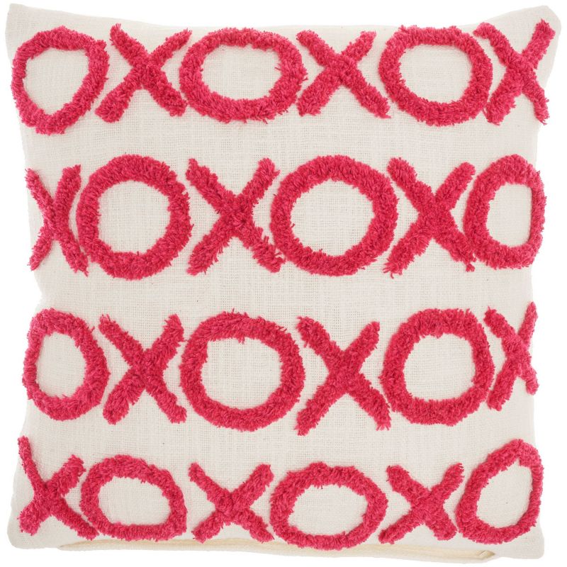 18"x18" Life Styles Tufted 'XOXO' Square Throw Pillow - Mina Victory, 1 of 7
