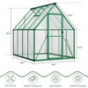 6 ft x 7 ft Aluminum Polycarbonate Walk-In Outdoors Greenhouse for Outdoors, Garden - 2 of 4