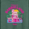 Women's - Barbie - Welcome To Barbie Land Lightweight French Terry Wide Neck Long Sleeve Shirt - 2 of 4