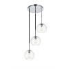 Elegant Lighting Baxter 3 Lights Chrome Pendant With Clear Glass - 3 of 4