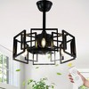 Bella Depot 20" Black Industrial Ceiling Fan with Light and Remote - 2 of 4