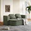 GDFStudio Augustine Modern Corduroy and Foam Upholstered Full Size Foldable Sofa Bed with Blanket and 2 Pillows - 4 of 4