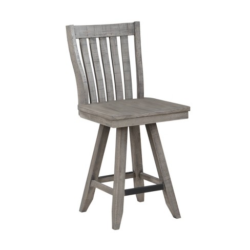 Timo Swivel Counter Height Barstool With Wood Base Cream - Threshold™ :  Target