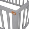 CAVINAS Twin Size Bed Frame, Wood Daybed Frame with Fence and Door, Floor Bed for Kids, Teens, Girls, Boys, Floor Platform Bed - 2 of 4