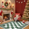 4x6 Christmas Area Rug, Washable Non Slip Holiday Carpet with Xmas Tree Reindeer Snowflake, Low Pile Accent Rug for Home - 3 of 4