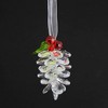 3.0 Inch Holiday Pinecone Red Berries Green Leaves Tree Ornaments - 3 of 3