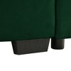 GDFStudio Woodrow 48“W Fluffy Armrest Pillows Velvet Chair with Storage Ottoman - 4 of 4