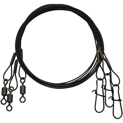 Eagle Claw Fishing Heavy Duty Black 36 Wire Leaders 3-Pack