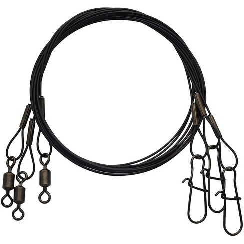 Eagle Claw Black Heavy Duty 18 Wire Leaders 3-Pack - 60 lb Test