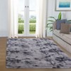 Fluffy Shaggy Rug: Tie-Dyed Furry Non-Shedding Plush Rug – Fuzzy Accent Carpet for Living Room, Bedroom | Soft Feet-Friendly Home Decor Floor Cover - 4 of 4
