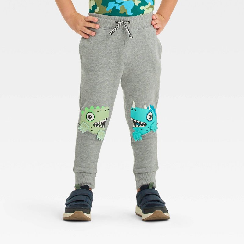 Toddler Boys' Pull-On Dino Jogger Pants - Cat & Jack™ Gray, 1 of 5