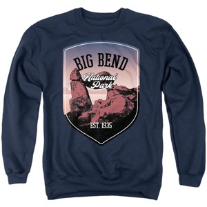 Men's Big Bend National Park Illustrated Landscape Crewneck Sweatshirt - 1 of 4
