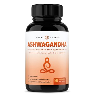 NutraChamps Ashwagandha Capsules - 90ct - 1 of 3