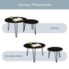LIVAREEmlen Round Nesting Coffee Table Set of 2, Circular Nesting End Table Set, Round Marble Tabletop, and Sturdy Metal Base - 4 of 4