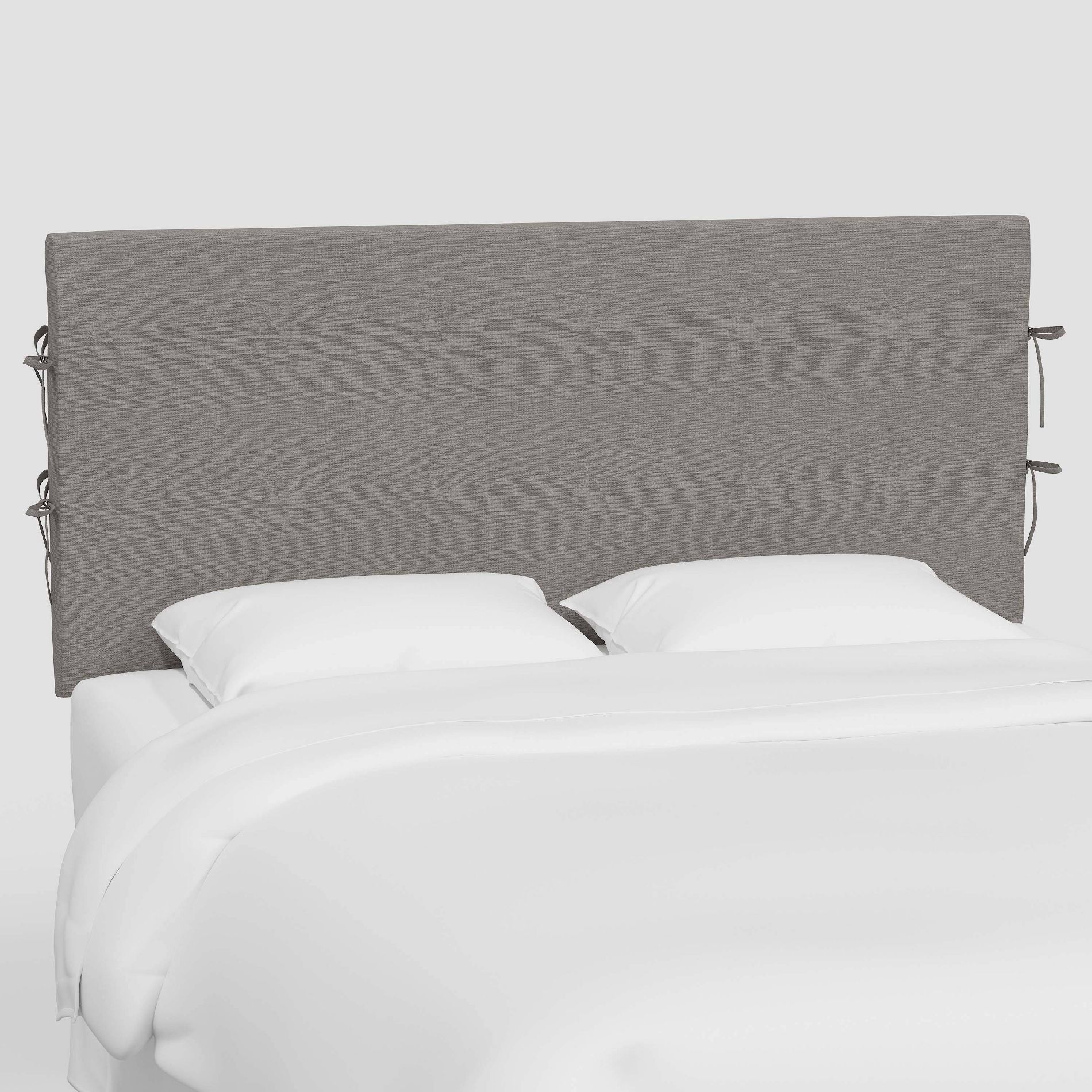 King Bellmead Slipcover Headboard Linen Gray - Threshold™ designed with Studio McGee: Pine Frame, Box Spring Mounted