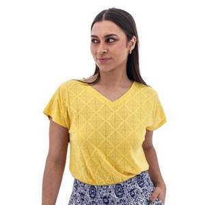 Aventura Clothing Women's Maitland V-Neck Burnout Top - 1 of 4