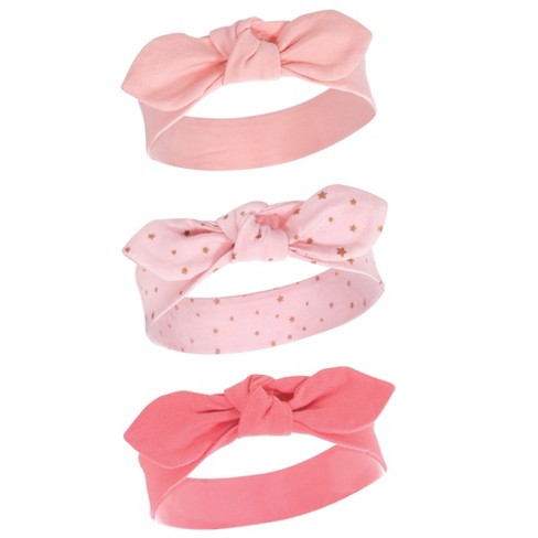 Yoga Sprout Baby And Toddler Girl Cotton Headbands 3pk, Pink Stars, 0 ...