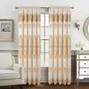 RT Designers Collection Dayton Emb Attached Valance Backing Blackout Window Curtains 50" x 84" Beige/Gold - 2 of 4