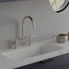 Modern two handle 2 hole bridge kitchen faucet with 360 degree swivel spout sink faucet - 2 of 4