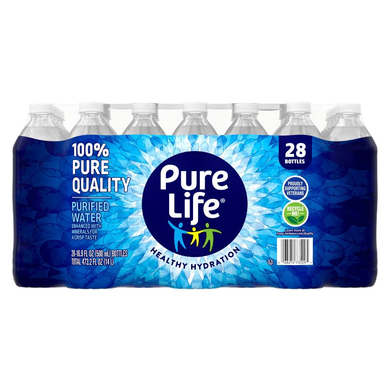 Pure Life Purified Water - 28pk/16.9 fl oz Bottles, 3 of 12