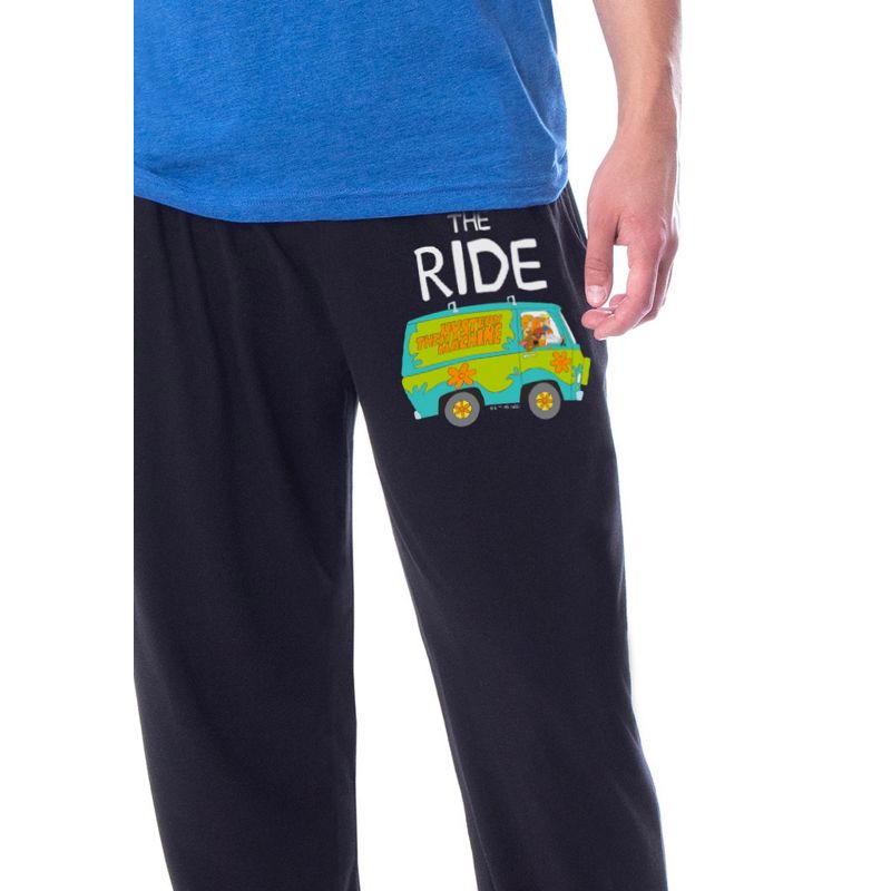 Scooby-Doo Mens' The Gang Ride Mystery Machine Pajama Set Shirt Pants Multicolored, 4 of 5
