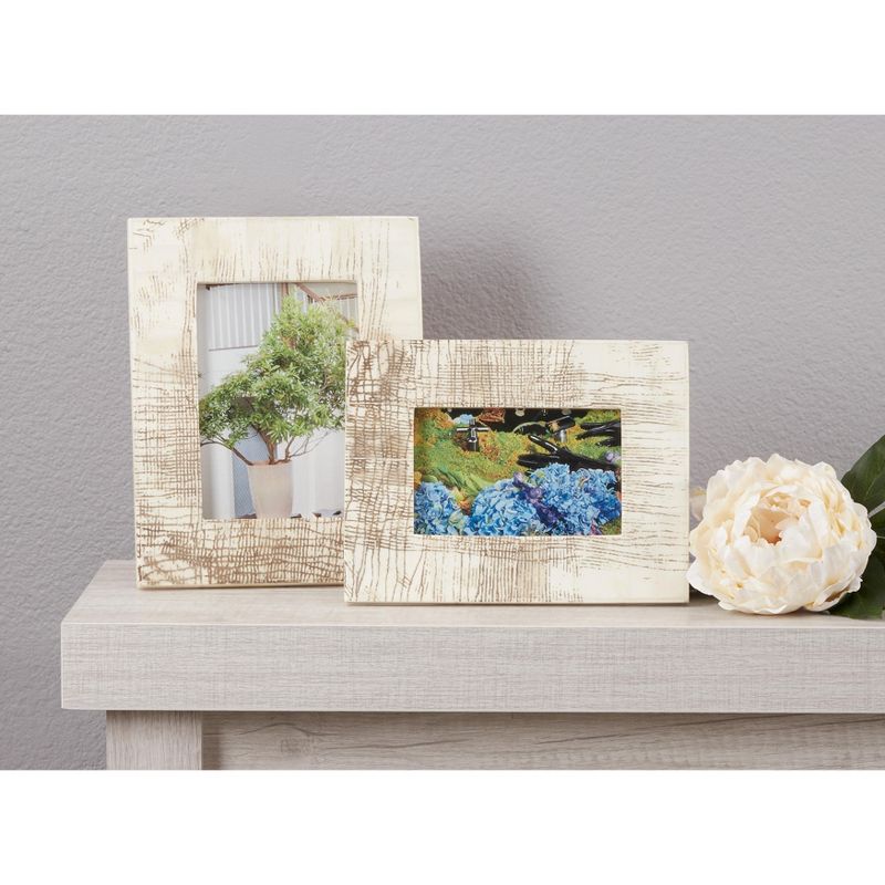Saro Lifestyle Picture Frame With Distressed Bone Design, 4 of 5