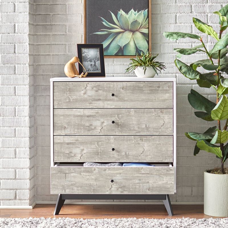 Crislana 4 Drawer Chest White/Weathered Gray - Buylateral, 4 of 8