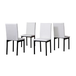 NicBex Set of 4 Dining Chairs with Faux Leather Seat and Metal Frame,Armless Chairs for Kitchen,Living Room - 1 of 4