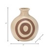 Sagebrook Home Ceramic Vase - Round Abstract Vase - Contemporary Home or Office Decor - 4 of 4