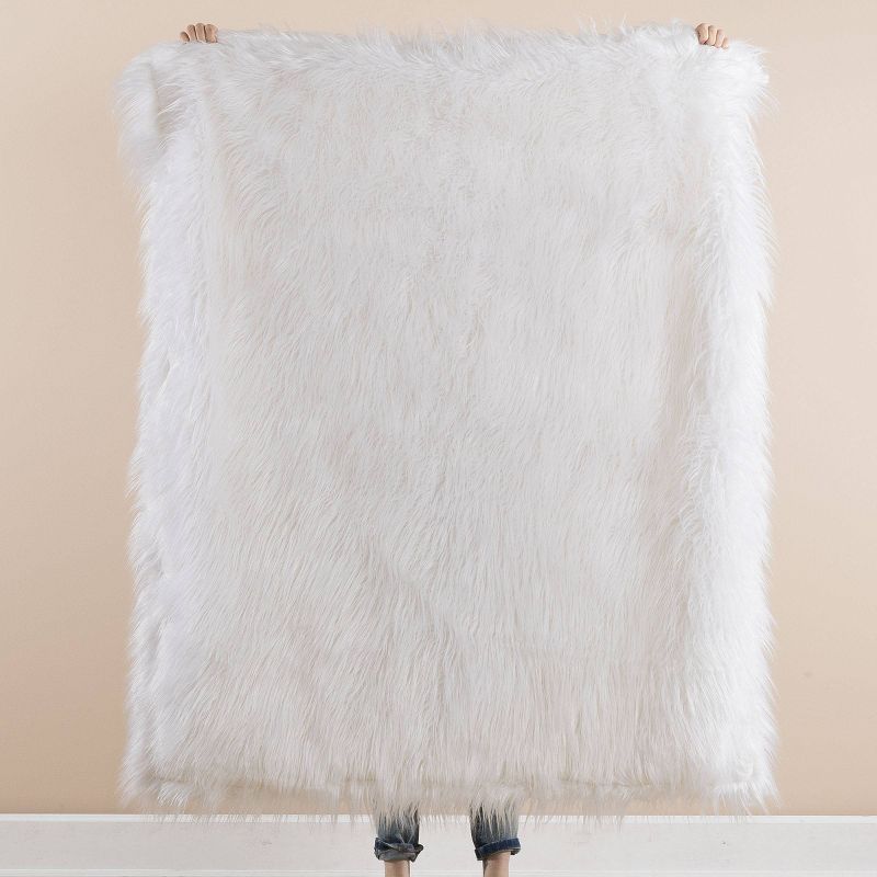 Teen Luxe Long Hair Throw White - Makers Collective, 4 of 6