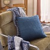 Knit Throw Blanket Navy - Hearth & Hand™ with Magnolia - 2 of 3