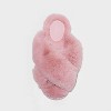 Women's Paris Crossband Faux Fur Slippers - Stars Above™ - image 3 of 4
