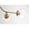 4-Light Farmhouse Chandelier – Clear Glass, Kitchen Island & Dining Room Ceiling Light - 2 of 4
