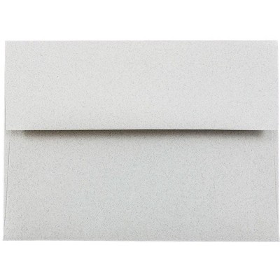 JAM Paper A6 Passport Invitation Envelopes 4.75 x 6.5 Granite Silver Recycled 71185I