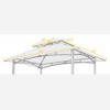 Sevobal Patio Umbrellas Grill Gazebo Replacement Canopy, Double Tiered BBQ Tent Roof Top Cover, Top Cover Only, Brown, 94.5"*59"*8.66" - 3 of 4