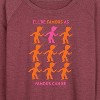Women's - Dr. Seuss - I'll Be Famous Lightweight French Terry Wide Neck Long Sleeve Shirt - 2 of 4